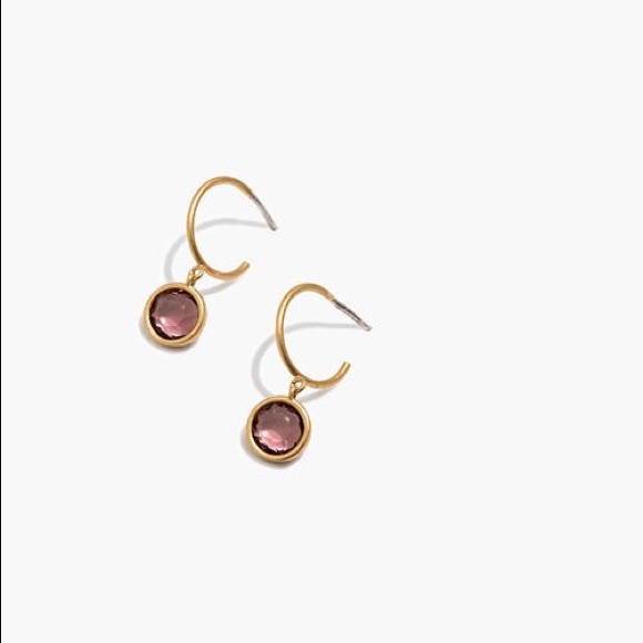 Madewell Jewelry - Madewell Glass Charm Mini Hoop Earrings